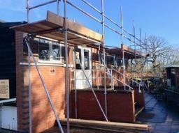 Scaffolding for roof repairs