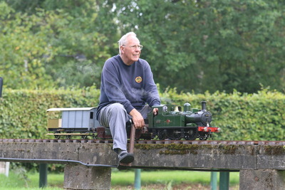 Don Spence with his 14xx and GWR brake van
